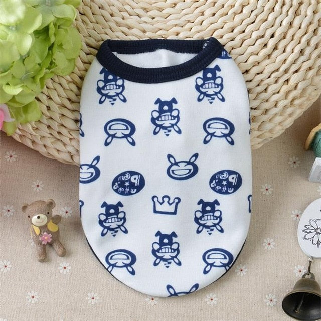 Cute Floral Pet Cat Clothes Cotton Autumn Winter Sweater Vest For Puppy Dogs Baby Cats Vests Shirts Kitty Clothing Pets Products