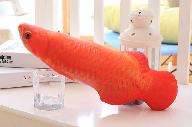 Plush creative 3D fish-shaped cat pet dog toy cat toy catnip kitten toy gift filled pillow pet supplies