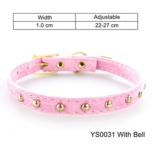 Cat Collar for Small Dogs Puppies Flocking Cat Puppies Collar Pet Supplies Product Adjustable for Kitten Pet Cats Collars YS0032