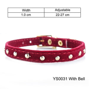 Cat Collar for Small Dogs Puppies Flocking Cat Puppies Collar Pet Supplies Product Adjustable for Kitten Pet Cats Collars YS0032