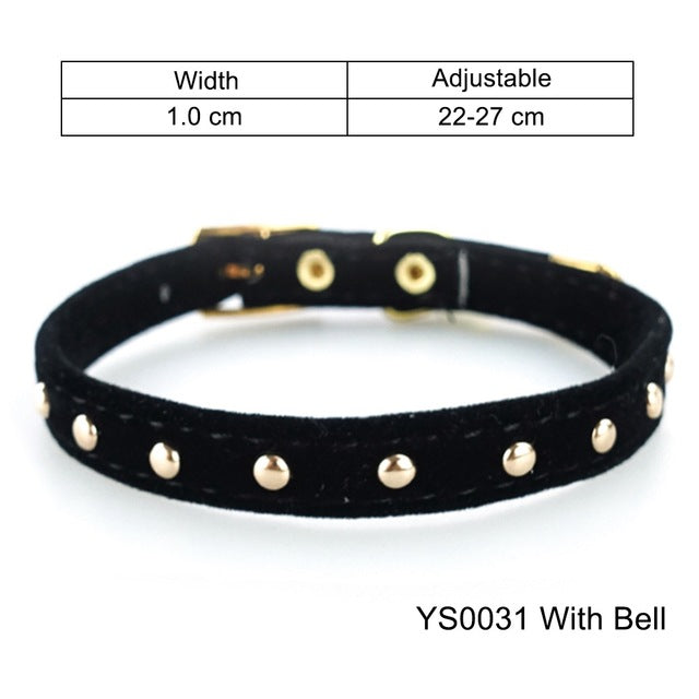 Cat Collar for Small Dogs Puppies Flocking Cat Puppies Collar Pet Supplies Product Adjustable for Kitten Pet Cats Collars YS0032