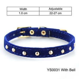 Cat Collar for Small Dogs Puppies Flocking Cat Puppies Collar Pet Supplies Product Adjustable for Kitten Pet Cats Collars YS0032