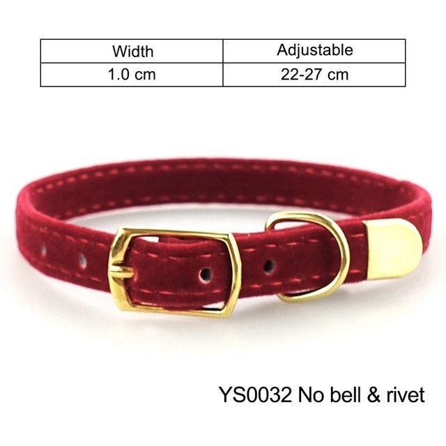 Cat Collar for Small Dogs Puppies Flocking Cat Puppies Collar Pet Supplies Product Adjustable for Kitten Pet Cats Collars YS0032