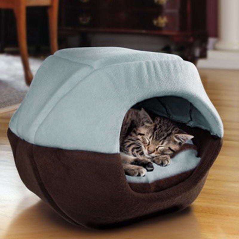 Winter Cat Dog Bed House Foldable Soft Warm Animal Puppy Cave Sleeping Mat Pad Nest Kennel Pet Supplies P7Ding