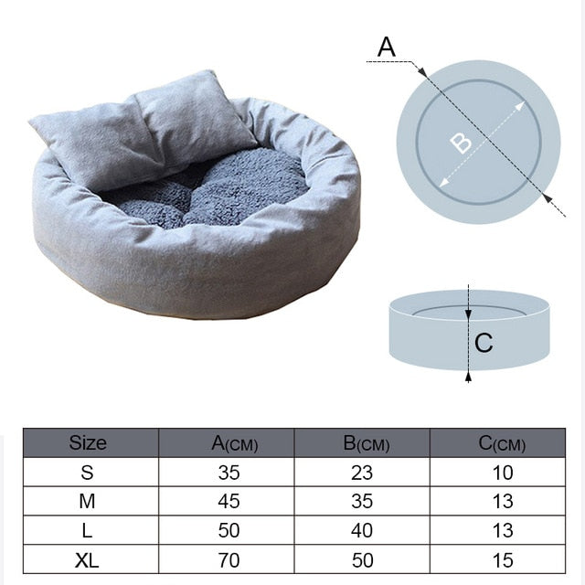 Hoopet Pet Cat Lounger Sofa Egg Tart Shaped House PP Cotton Cat Bed Soft Plush Cat Mats Big Basket Dog Mattress Pet Supplies