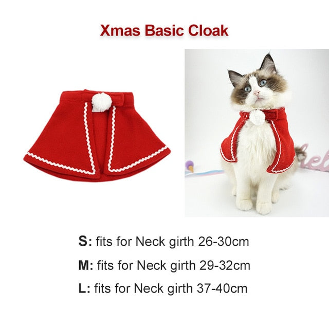 Funny Dog Cat Costume Christmas Cloak Halloween Disguise Clothes For Cats New Year Suit For Small Dogs Pet Photo Props Accessory