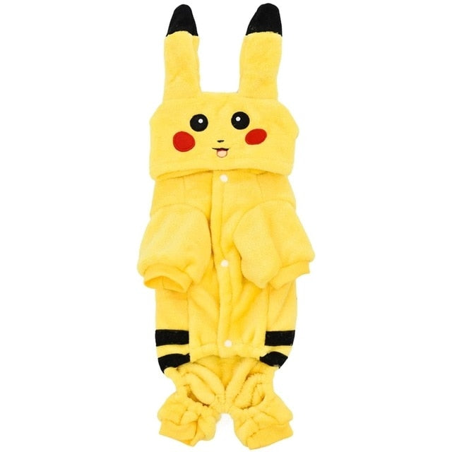 SUPREPET Cat Costume Cute Pet Clothes Pikachu Cosplay Clothing With Button Autumn Winter  Cat Coat Home Pajamas Hoodie Dog Coat