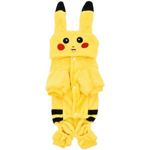 SUPREPET Cat Costume Cute Pet Clothes Pikachu Cosplay Clothing With Button Autumn Winter  Cat Coat Home Pajamas Hoodie Dog Coat