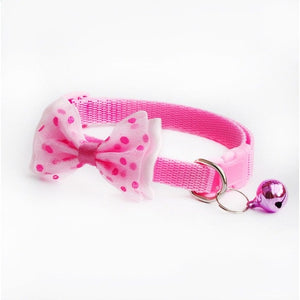 1pc Candy Color Adjustable Bow Tie Bell Bowknot Necktie Collar Cute kawaii Bow Tie Bell Kitten Puppy Pets Supplies Free Shipping