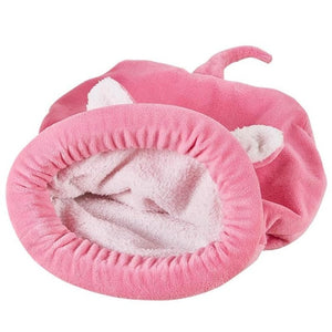 Winter Coral Fleece Cat Sleeping Bag Bed For Puppy Small Dogs Pets Cat Mat Bed Kennel House Soft Warm Sleeping Bed Pets Products