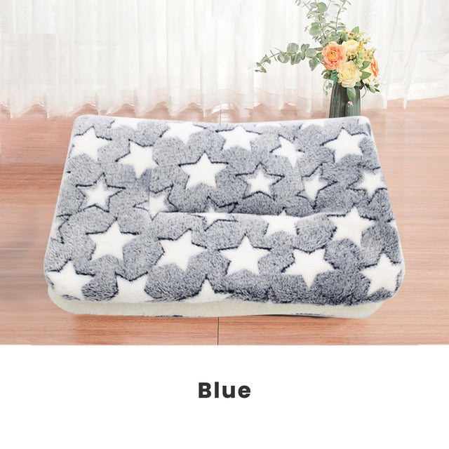 New Soft Cat Bed Rest Dog Blanket Winter Foldable Pet Cushion Hondenmand Coral Cashmere Soft Warm Sleep Mat Sweet Dream Bed