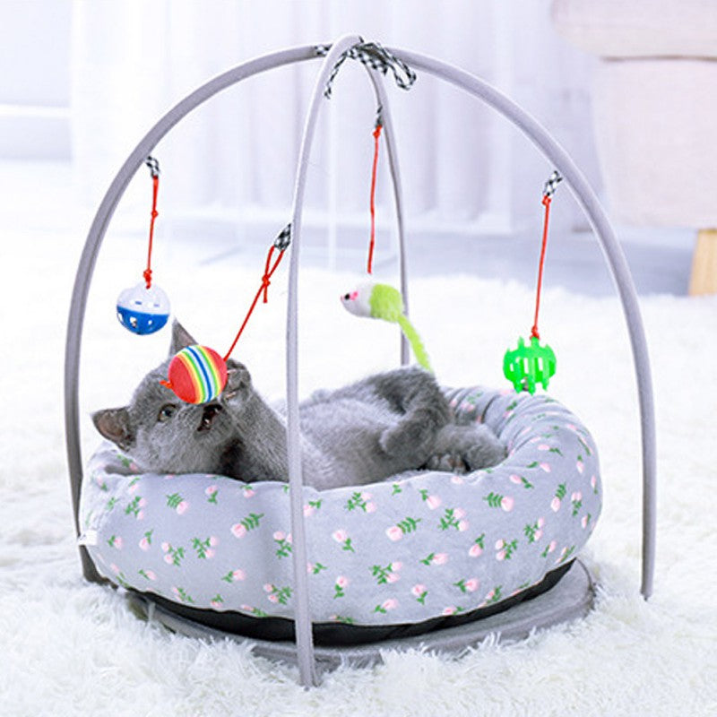 Portable Pet Cat Toys Funny Cat Tent Toys Mobile Activity Pets Play Bed Toys Cat Play Mat Blanket House Detachable Kitten Tents