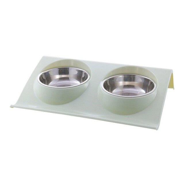 Dog Anti-slip Simple Double Feeding Bowl For Dogs And Cats Easy To Clean Pet Feeder Supplies