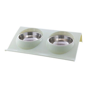 Dog Anti-slip Simple Double Feeding Bowl For Dogs And Cats Easy To Clean Pet Feeder Supplies