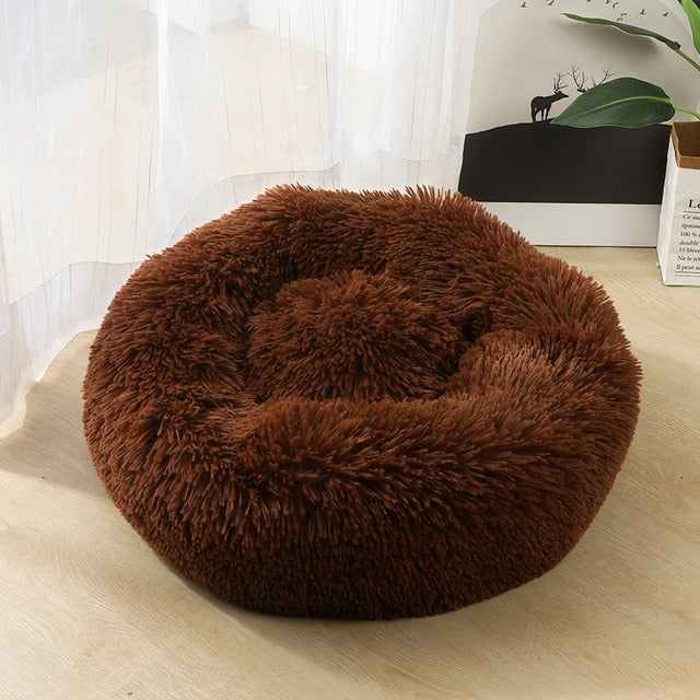 Pet Soft Plush Round Bed Warm Pet Cat Bed Mat for Cats or Small Dogs Washable Sofa Cat Bed Pet Product