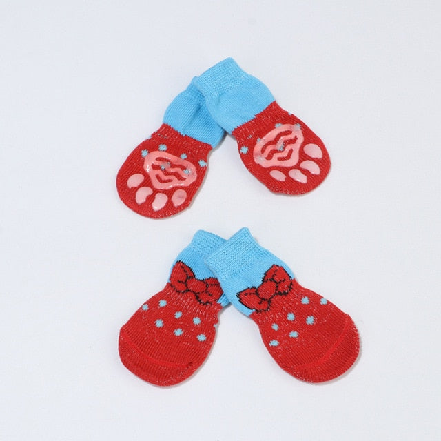 Anti-Slip Pet Dog Socks Knit Socks Small Cat Dogs Winter Socks Chihuahua Thick Warm Paw Protector Dog Socks Booties Accessories