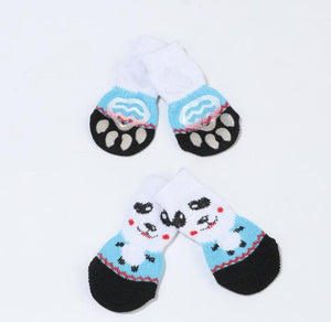 Anti-Slip Pet Dog Socks Knit Socks Small Cat Dogs Winter Socks Chihuahua Thick Warm Paw Protector Dog Socks Booties Accessories