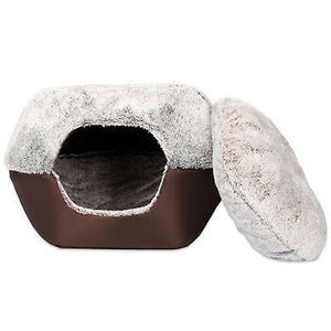 2 In 1 Warm Winter Cat Dog Bed M/L Washable Soft Nest House Animal Puppy Cave Sleeping Mat Pad Nest Kennel Foldable Pet Supplies