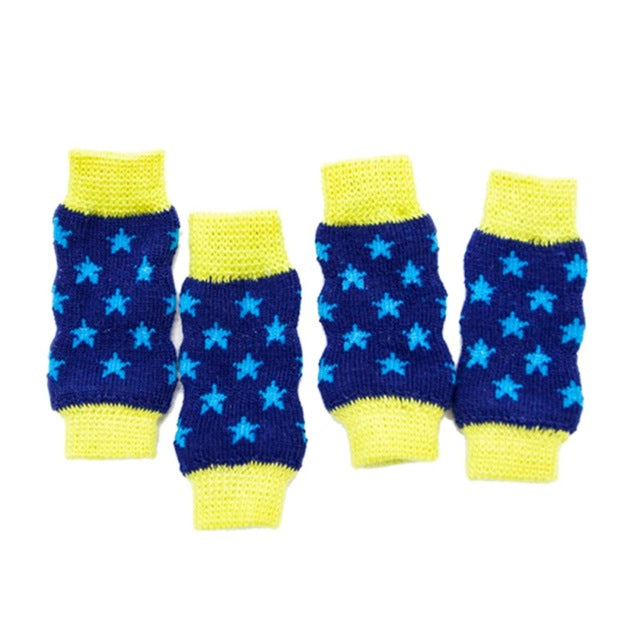 Dog Christmas Socks Small Pet Dog Doggy Shoes Lovely Soft Warm Knitted Socks Clothes Apparels For Dogs Cats Christmas 4pcs