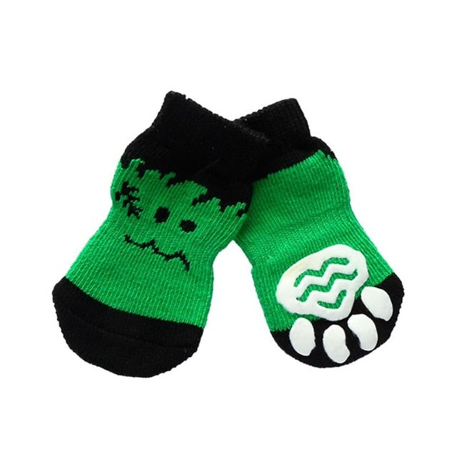 Dog Christmas Socks Small Pet Dog Doggy Shoes Lovely Soft Warm Knitted Socks Clothes Apparels For Dogs Cats Christmas 4pcs