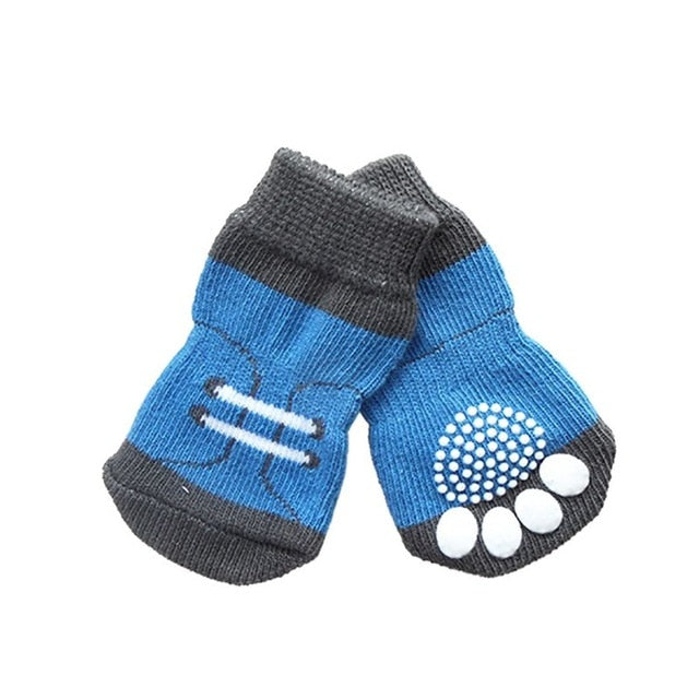 Dog Christmas Socks Small Pet Dog Doggy Shoes Lovely Soft Warm Knitted Socks Clothes Apparels For Dogs Cats Christmas 4pcs