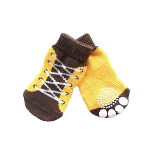 Dog Christmas Socks Small Pet Dog Doggy Shoes Lovely Soft Warm Knitted Socks Clothes Apparels For Dogs Cats Christmas 4pcs