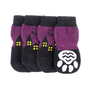 Dog Christmas Socks Small Pet Dog Doggy Shoes Lovely Soft Warm Knitted Socks Clothes Apparels For Dogs Cats Christmas 4pcs