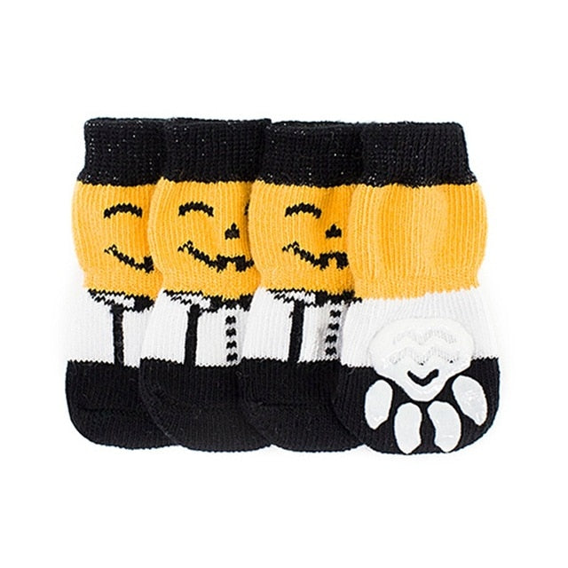 Dog Christmas Socks Small Pet Dog Doggy Shoes Lovely Soft Warm Knitted Socks Clothes Apparels For Dogs Cats Christmas 4pcs