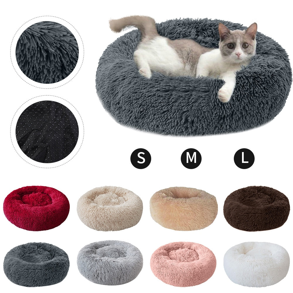 Washable Pet Dog Bed Cat Round Breathable Lounger Sofa Bed For Cat Dogs Super Soft Plush Pads Dogs Mat Warm Sleeping Blanket