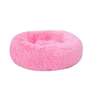 Pet Cat Bed Dog Mat Round Winter Warm Cat House Nests Soft Long Plush Cats Mats Pads Pet Dog Kennel Bed With Pillow For Cats