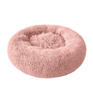 Pet Cat Bed Dog Mat Round Winter Warm Cat House Nests Soft Long Plush Cats Mats Pads Pet Dog Kennel Bed With Pillow For Cats