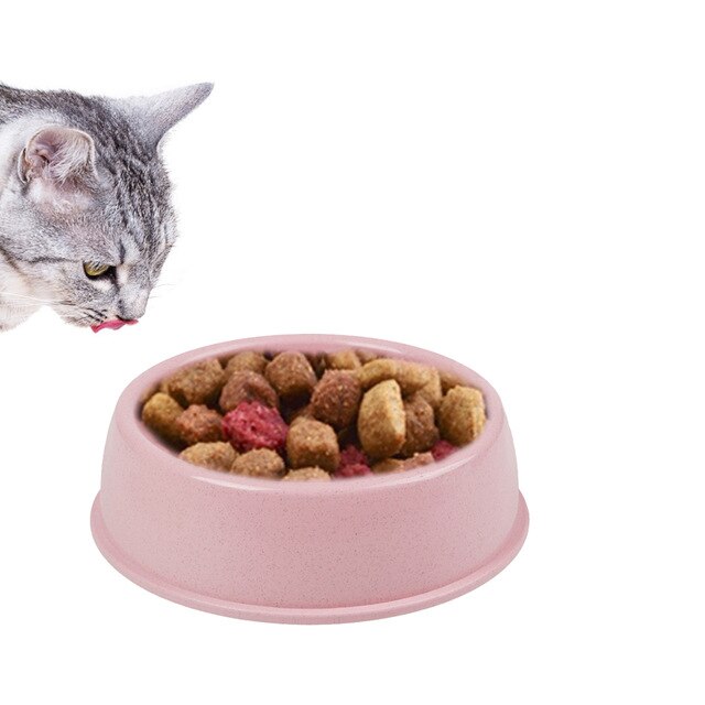 1pc/3pcs Pet Bowl Easy To Clean Wheat Straw Pet Food Bowl Pet Feeding Bowl For Cats Dogs Water Food Feeder Pet Feeding Supplies