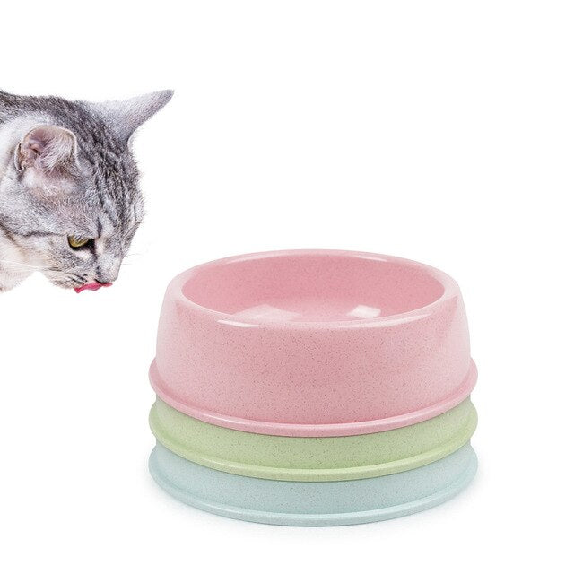 1pc/3pcs Pet Bowl Easy To Clean Wheat Straw Pet Food Bowl Pet Feeding Bowl For Cats Dogs Water Food Feeder Pet Feeding Supplies