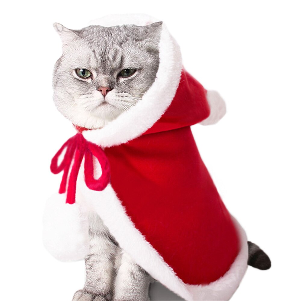 Funny Dog Cat Costume Christmas Cloak Halloween Disguise Clothes For Cats New Year Suit For Small Dogs Pet Photo Props Accessory