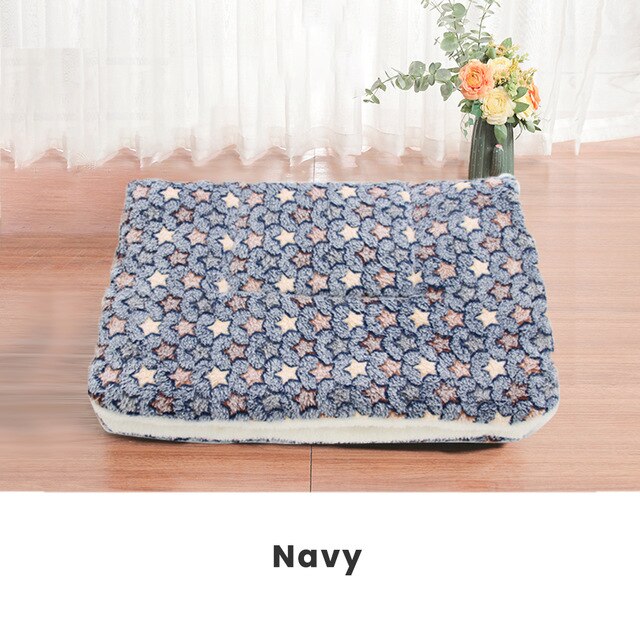 Winter Pet Bed Mat New Pet Soft Fleece Cat Bed Mat Rest Dog Blanket Foldable Pet Cushion Cashmere Soft Warm Sleep Mat