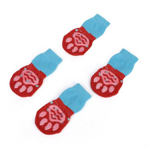 Pet Dog Socks Soft Cotton Anti-Slip Warm Antiskid Paws Dirts Away Easy Washing Indoor Dogs Cat Shoe Socks