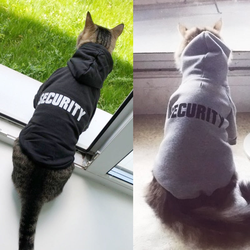 Security Cat Clothes Pet Cat Coats Jacket Hoodies For Cats Outfit Warm Pet Clothing Rabbit Animals Pet Costume for Dogs 20