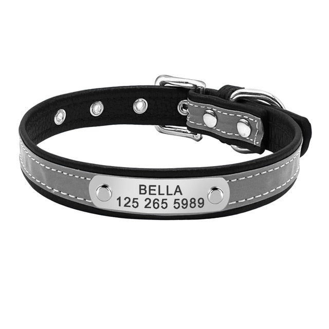 Leather Cat Collar Personalized Cat Collar For Puppy Small Dogs Pet Kitten Nameplate Collar Free Engraving Adjustable