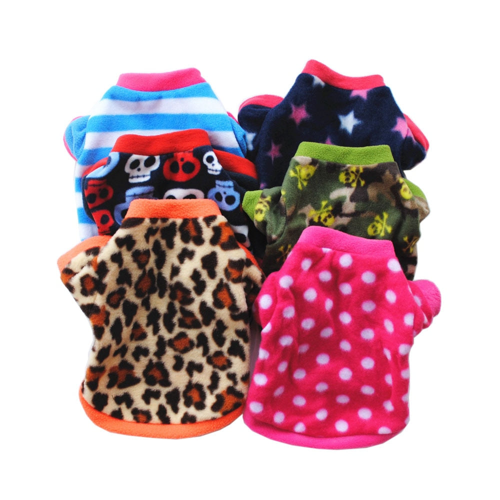 Winter Pet Dog Cat Clothes Warm Fleece Clothing For Small Dogs Puppy Kitten Chihuahua Vest Coat Sphynx Pajamas New Year Suit