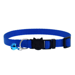 Newly Cat Collar With Bell Safety Buckle Kitten Small Dogs Cats Adjustable Nylon Collars Pet Supplies