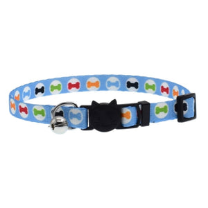 2019 Newly Cat Collar With Bell Safety Buckle Adjustable Kitten Small Dogs Cats Printing Collars Pet Supplies 8 Colors