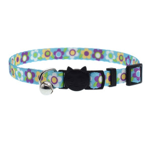 2019 Newly Cat Collar With Bell Safety Buckle Adjustable Kitten Small Dogs Cats Printing Collars Pet Supplies 8 Colors