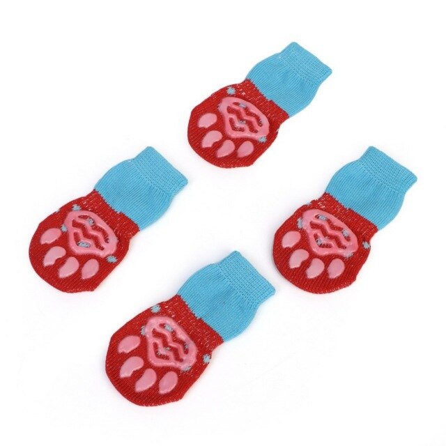 Cute 3 pcs/set Indoor Pet Dog Socks Soft Quality Cotton Warm Antiskid Paws Dirts Away Easy Washing Dog Cat Shoe Socks