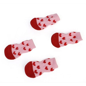 Cute 3 pcs/set Indoor Pet Dog Socks Soft Quality Cotton Warm Antiskid Paws Dirts Away Easy Washing Dog Cat Shoe Socks