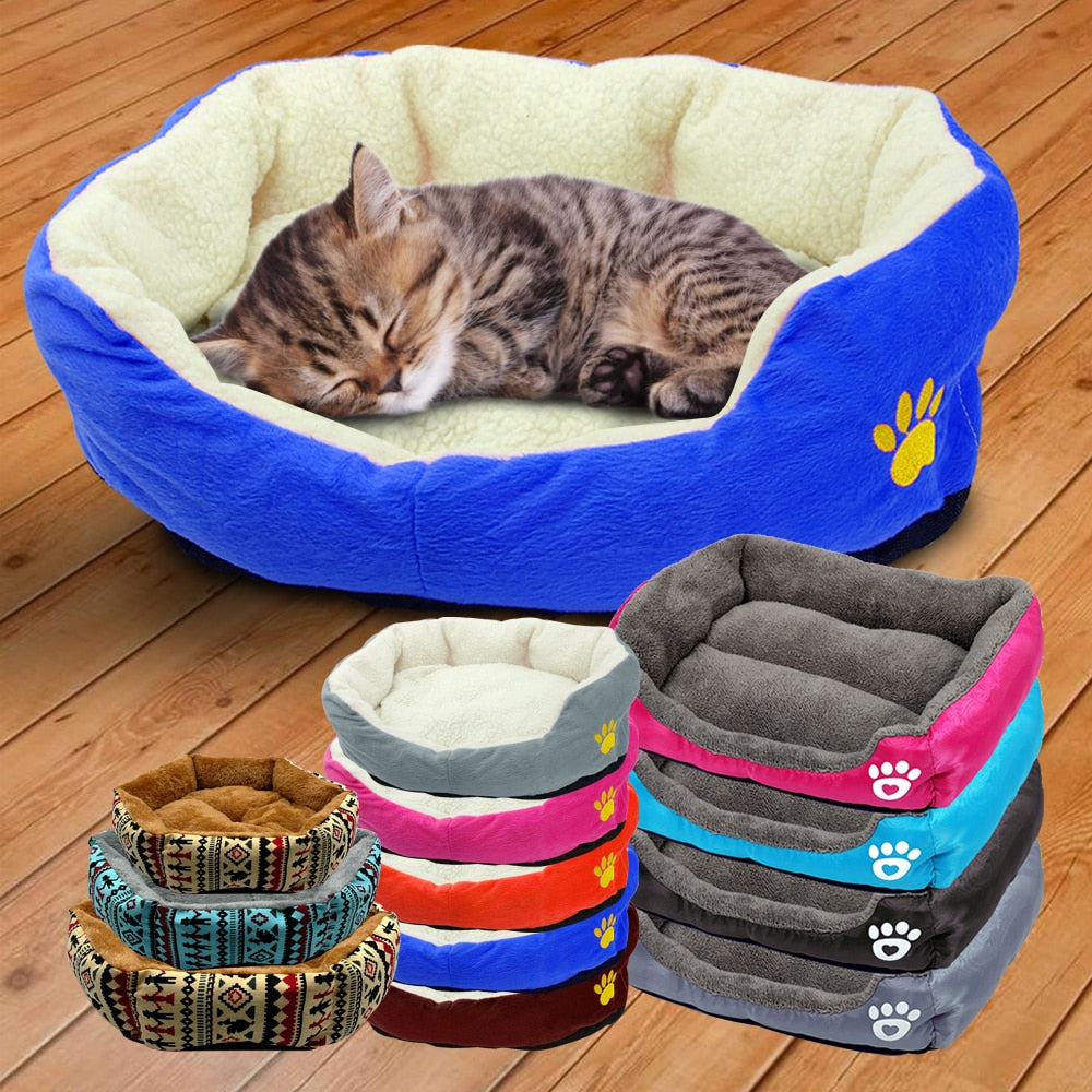 Warm Cat Bed House Pet Puppy Sofa Kennel Mat Winter Cat Sleeping Beds Nest For Small Medium Dogs Cats Cama Perro Pet Products